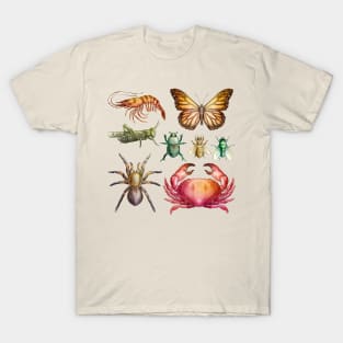 Wild Animal Illustration Watercolor T-Shirt